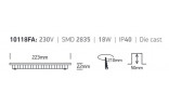 18W LED-paneeli Grey Round Ø22.3 6000K IP40 10118FA/G/W